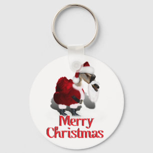 Silly Santa Goose - A Web Footed Christmas Key Ring