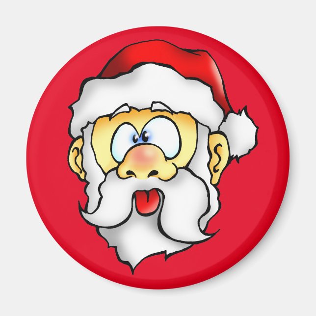 Silly Santa taking a Selfie Magnet (Front)