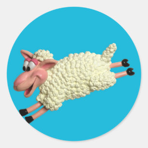 Silly Sheep Classic Round Sticker