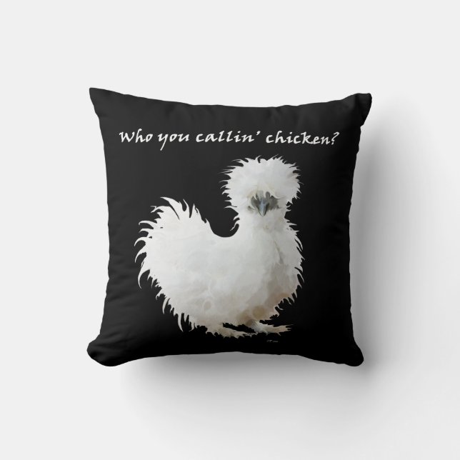 Silly Silkie Chicken  Cushion (Front)