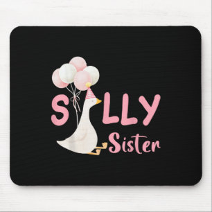Silly Sister Goose Family Matching Birthday Squad Mouse Mat