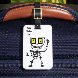 Silly Skully Luggage Tag