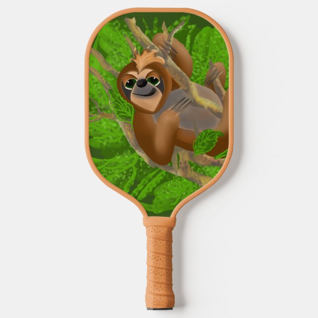 Silly Sloth Relaxing In A Tree Pickleball Paddle (Front)