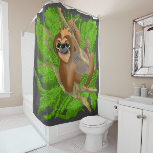 Silly Sloth Relaxing In A Tree Shower Curtain