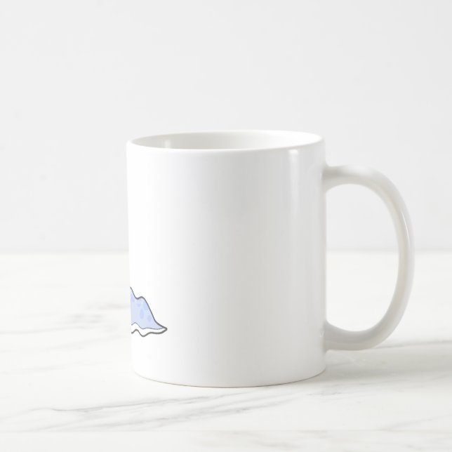 silly sluggy blue monster coffee mug (Right)