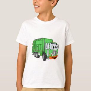 Silly Smiling Garbage Truck Cartoon T-Shirt