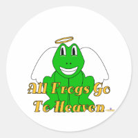 Silly Smiling Green Frog Angel All Frogs Go To Hea