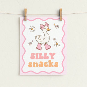 Silly Snacks Goose Table Sign