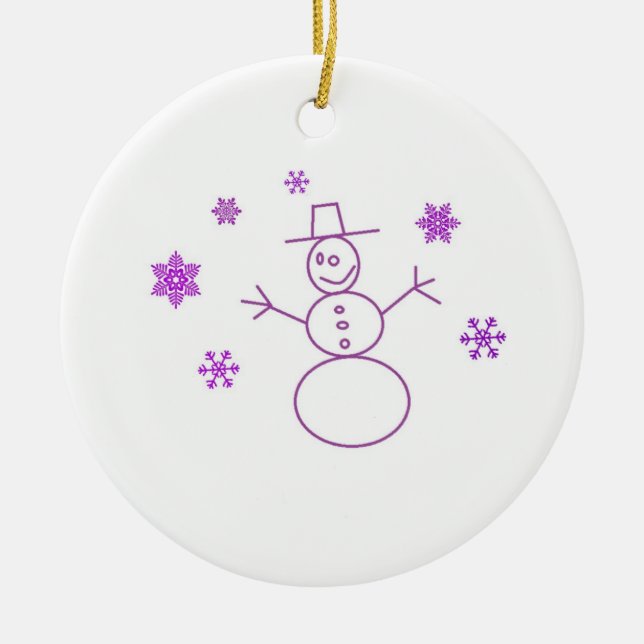 Silly Snowman Ornament (Front)