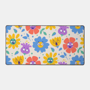 Silly Spring Faces Desk Mat