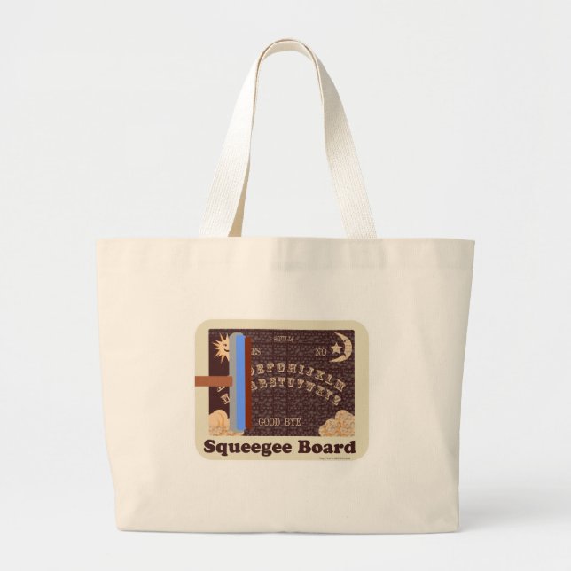 Silly Squeegee Board Large Tote Bag (Front)
