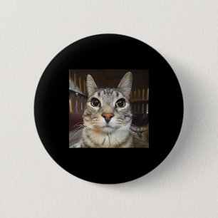 Silly Staring Cat Meme  6 Cm Round Badge