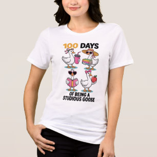 Silly Studious Goose 100 Days Tee
