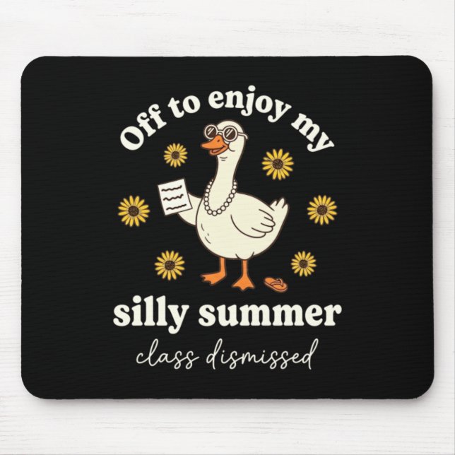 Silly Summer Goose Cl Dismissed Mouse Mat (Front)