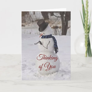 SILLY/SWEET THIS SNOWMAN SAYS MERRY CHRISTMAS HOLIDAY CARD