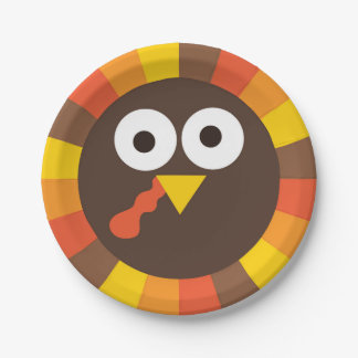 Silly Thanksgiving Turkey Kids Plate
