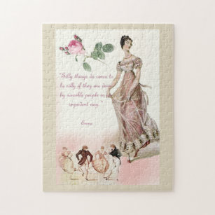 Silly things ,Jane Austen inspired, book lovers Jigsaw Puzzle