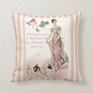 Silly Things- Jane Austen quote Cushion