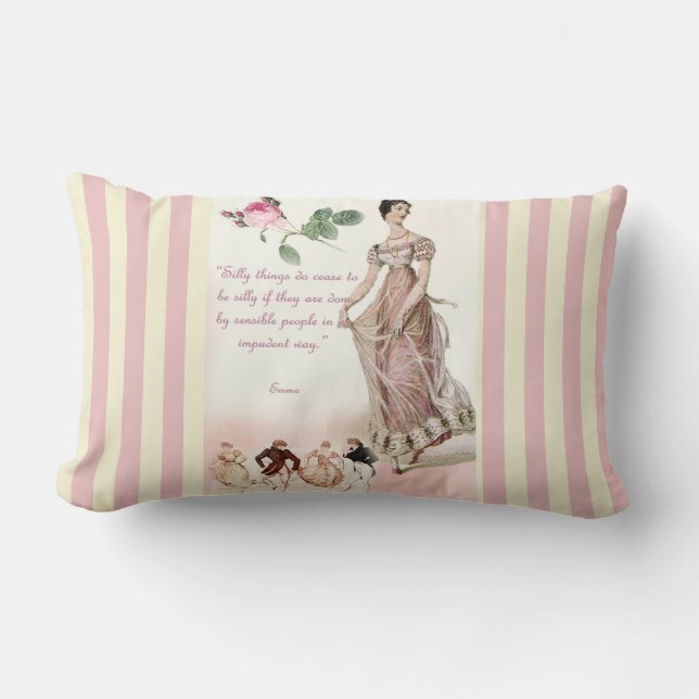 Silly Things - Jane Austen Quote Lumbar Cushion (Front)