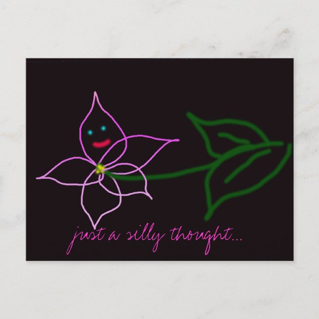 Silly Thoughts Postcard (Front)