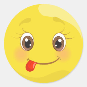 Silly Tongue Face Emoji Stickers