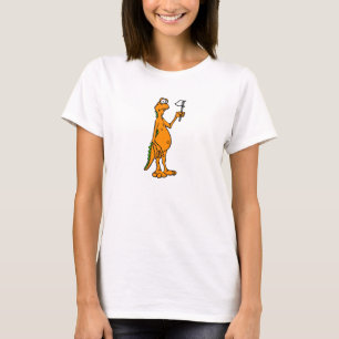Silly Toothless Dragon with White Flag Cute T-Shirt
