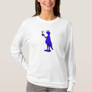 Silly Toothless Dragon with White Flag T-Shirt