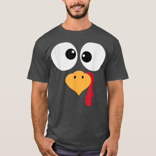 Silly Turkey Face  Funny Thanksgiving Fall Joke Hu T-Shirt