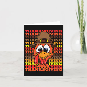 Silly Turkey Face Thanksgiving Day Funny Bird Fall Card
