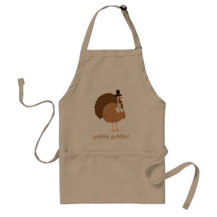 Silly Turkey Pilgrim Gobble Gobble! Standard Apron