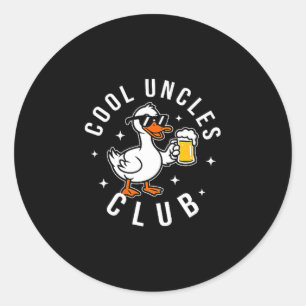 Silly Uncle Goose Cool Uncles Club Shirt Men Uncle Classic Round Sticker