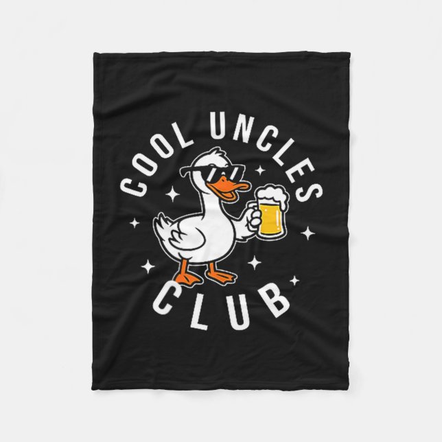 Silly Uncle Goose Cool Uncles Club Shirt Men Uncle Fleece Blanket (Front)