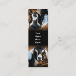 Silly upside Down Pet Goat Bookmark Mini Business Card