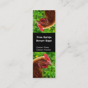 Silly upside Down Red Hen Bookmark Mini Business Card