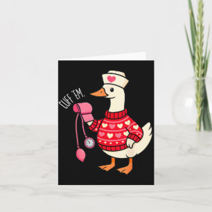 Silly Valentine Goose Nurse Er Cna Lpn Valentines Card