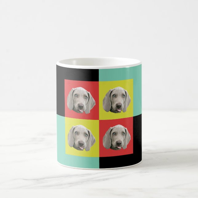 Silly Weimaraner Pop Art Coffee Mug (Center)