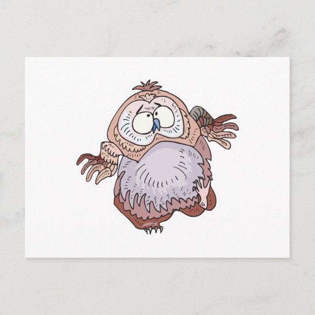 silly wobbly owl postcard (Front)