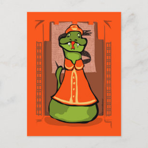Silly Year of the Snake Postcard