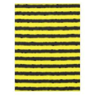 Silly Yellow/Black Bee-Like Stripes Pattern Tablecloth