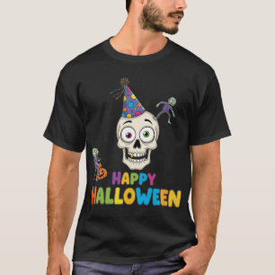Silly Zombie & Skull Halloween Party T-Shirt