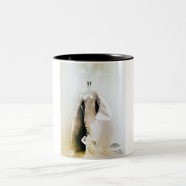 Silmarillion Fingolfin and Morgoth scene   Two-Tone Coffee Mug (Center)