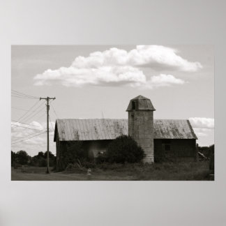 Silo and Barn Poster