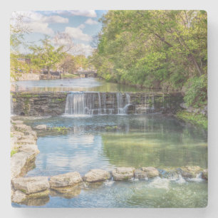 Siloam Springs Sager Creek Waterfall Stone Coaster