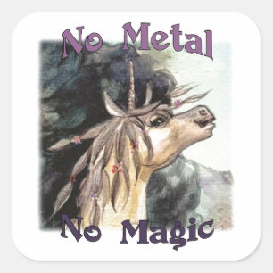 Silubhra No Metal No Magic Stickers