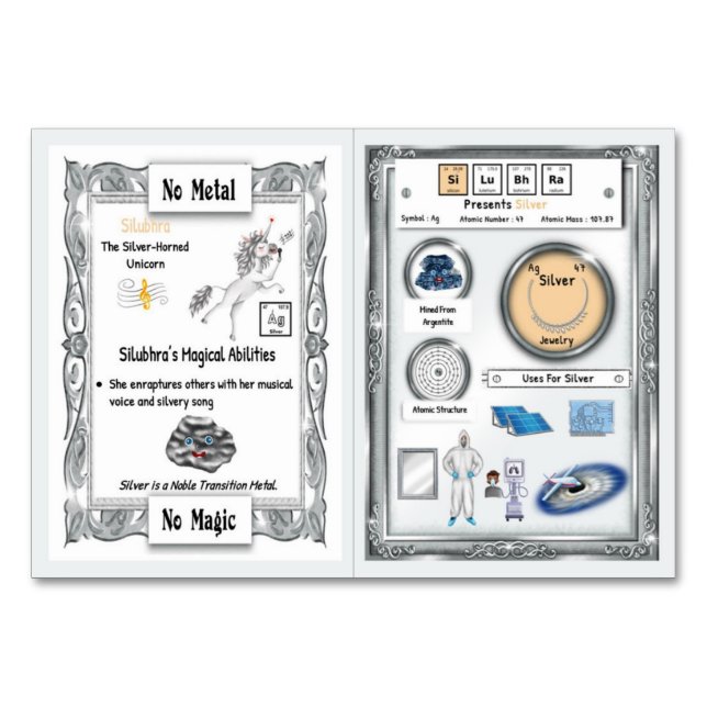 Silubhra - Silver Horn Unicorn Trading Card (Front)