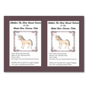 Silubhra The Silver-Horned Unicorn Trading Card