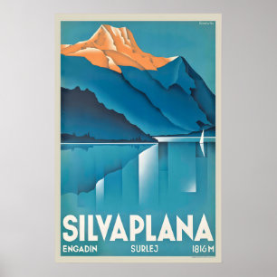 Silvaplana Engadin Surlej Swiss Alps Switzerland Poster