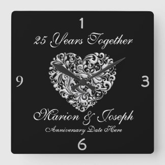 SILVE 25th Anniversary GIFT Wall Clock
