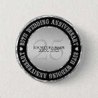 Silve Wedding Anniversary  Metallic Silver & Black