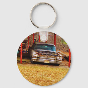 Silver 1963 Sadan Deville Key Ring